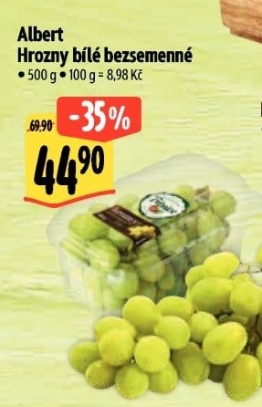 Hrozny bílé bezsemenné Albert