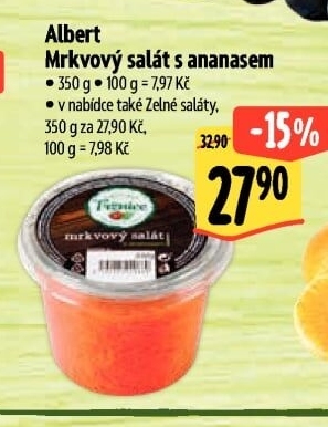 Mrkvový salát s ananasem Albert