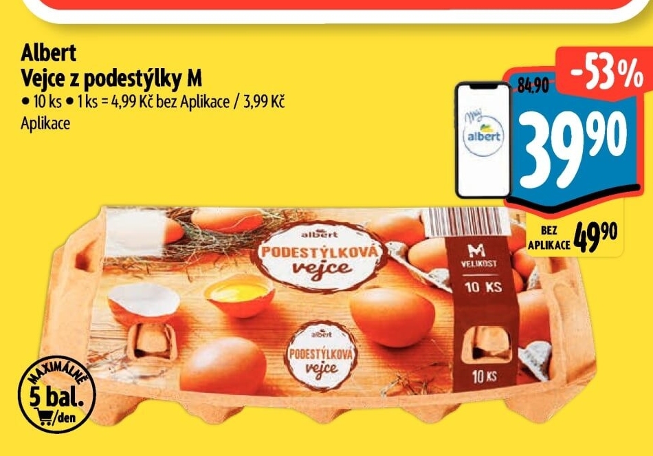 Vejce z podestýlky M Albert