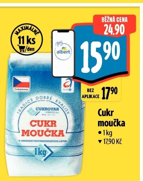Cukr moučka Cukrovar Vrbátky