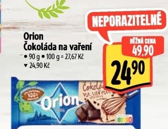 Čokoláda na vaření Orion