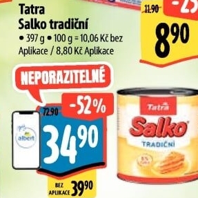 Mléko kondenzované Salko Tatra