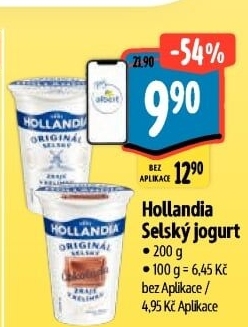 Ochucený jogurt selský Hollandia
