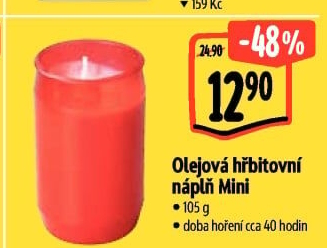 Svíčky hřbitovní olejové