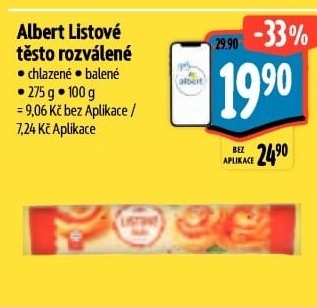 Těsto listové Albert