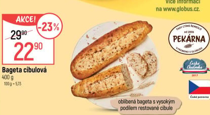 Bageta s cibulkou