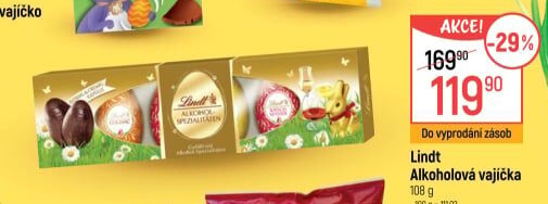 Čokoládová vajíčka plněná likérem Lindt