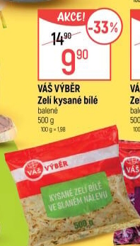 Zelí kysané bílé Váš výběr