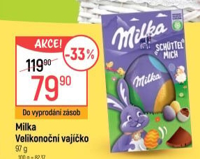 Čokoládové vajíčko Shell Milka