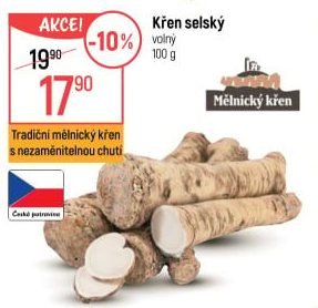 Křen čerstvý selský Mělnický