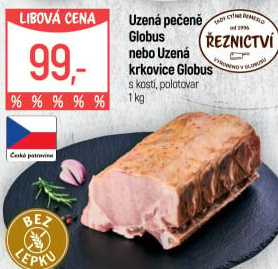 Uzená krkovice s kostí Globus