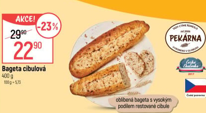 Bageta s cibulkou