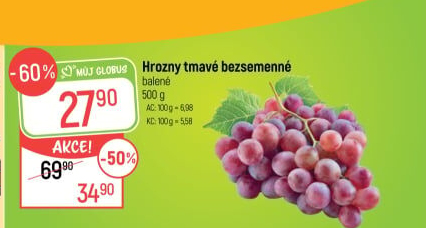 Hrozny tmavé bezsemenné