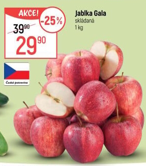 Jablka červená Gala