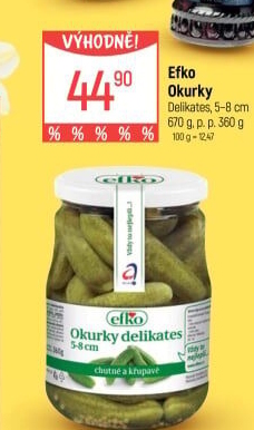 Okurky delikates Efko