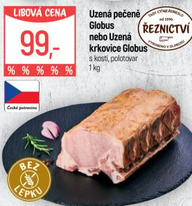 Uzená pečeně s kostí Globus