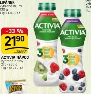 Jogurtový nápoj Activia Danone
