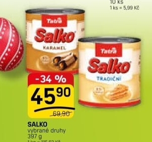 Mléko kondenzované Salko Tatra