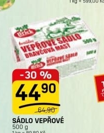 Sádlo vepřové Brick