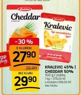 Sýr ementálského typu 45% Kralevic Laktos