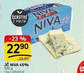 Sýr Niva Jihočeská 45% Madeta