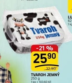 Tvaroh jemný Milkin