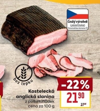 Anglická slanina kostelecká