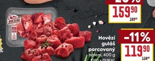 Hovězí maso na guláš Vocílka