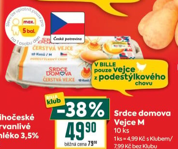 Vejce z podestýlky M Srdce Domova