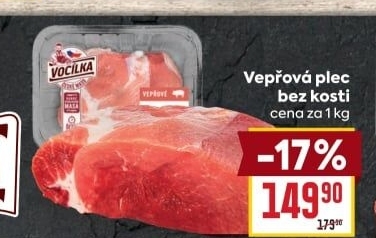 Vepřová plec bez kosti Vocílka
