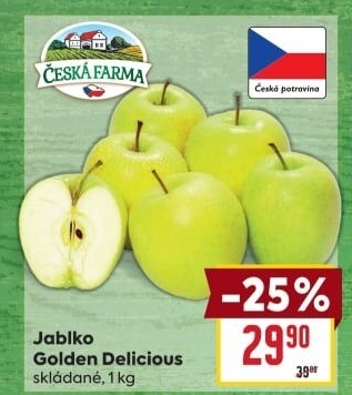 Jablka Golden Delicious Česká Farma