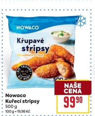 Kuřecí stripsy mražené Nowaco