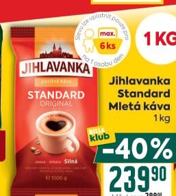 Mletá káva Standard Jihlavanka