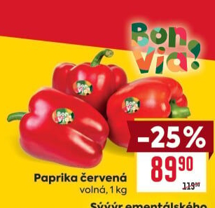Paprika červená Billa Bonvia