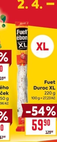Salám Fuet Duroc Argal