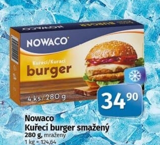 Hamburger kuřecí mražený Nowaco