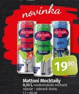 Míchaný nápoj Mocktail Mattoni