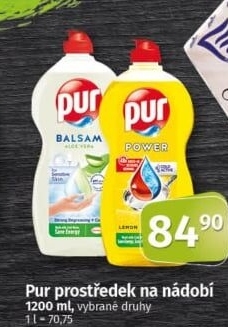 Prostředek na nádobí Pur