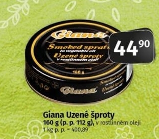 Šproty uzené v oleji Giana