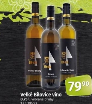 Vína 1946 Vinařství Velké Bílovice