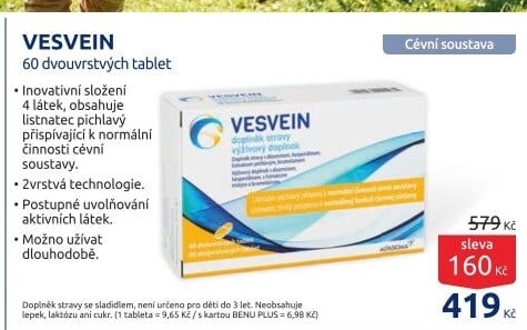 Doplněk stravy na cévní systém Vesvein