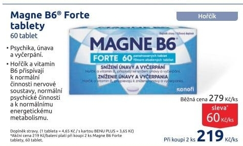 Doplněk stravy tablety Magne B6 Forte Sanofi
