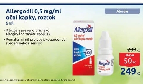 Oční kapky Allergodil
