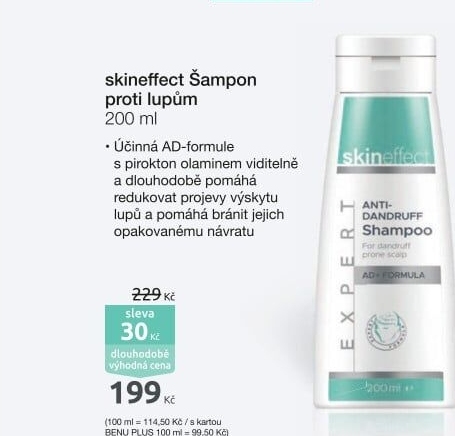 Šampon proti lupům Skineffect