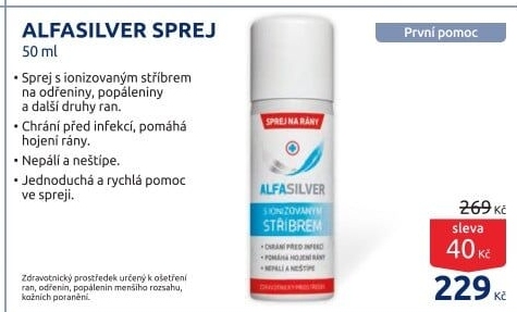 Sprej na rány AlfaSilver