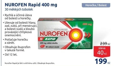 Tablety proti bolesti Nurofen Rapid