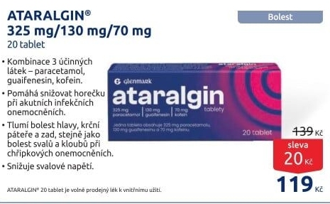 Tablety proti chřipce a bolesti Ataralgin