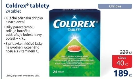 Tablety proti nachlazení Coldrex