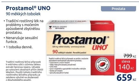 Tobolky při problémech s prostatou Prostamol Uno