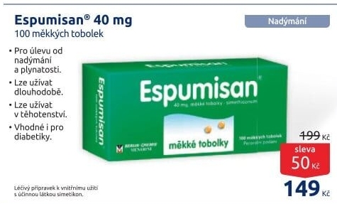 Tobolky proti nadýmání a plynatosti Espumisan